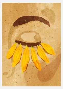 Flower Power Eye Lashes Canvastavla (30x40 cm)