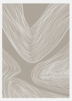 Flowing Contours Line Art Canvastavla (30x40 cm)