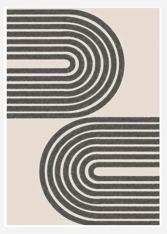 Flow Shapes No14 Canvastavla (30x40 cm)