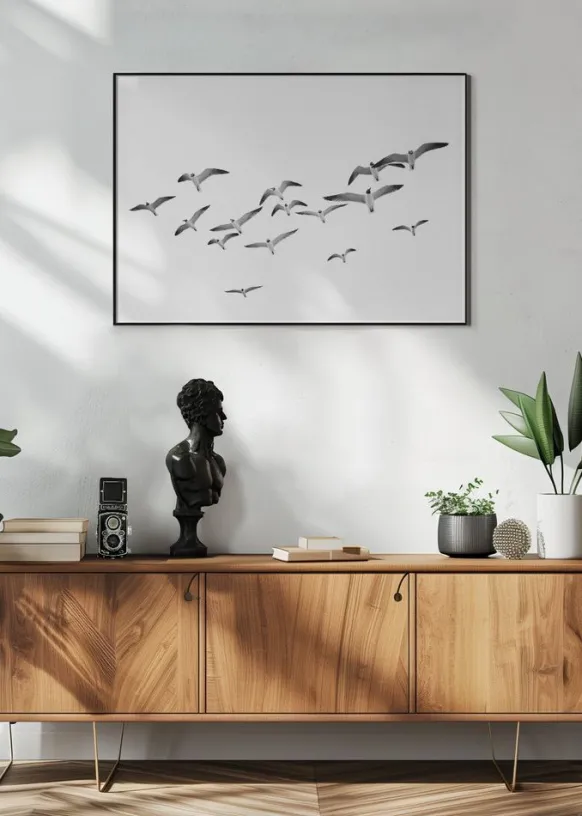 Flying Birds Poster (21x29.7 cm (A4))