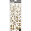 Focus Glitterstickers Guld Numbers