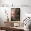Foggy Fall Lake Poster (21x29.7 cm (A4))