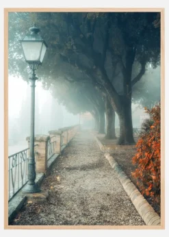 Fogy autumn day Poster (21x29.7 cm (A4))
