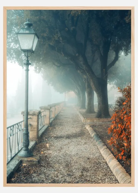 Fogy autumn day Poster (21x29.7 cm (A4))