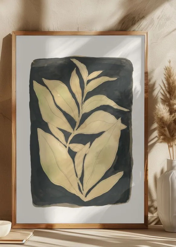 Foliage noir N.2 Poster (21x29.7 cm (A4))
