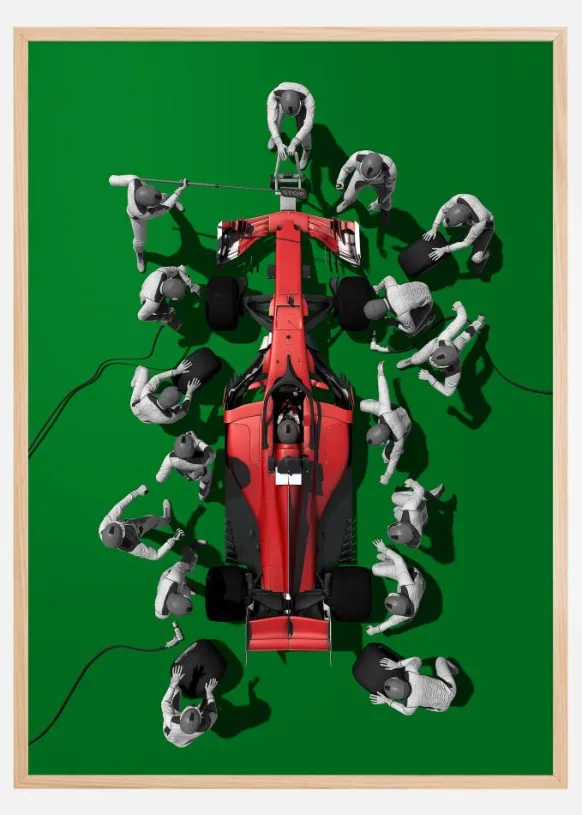 Formula 1 green Poster (21x29.7 cm (A4))