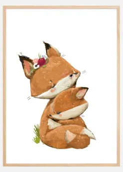 Fox Hugging Poster (21x29.7 cm (A4))