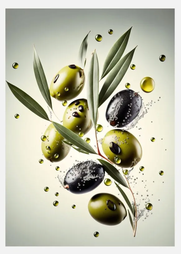 Fresh Olives Canvastavla (30x40 cm)