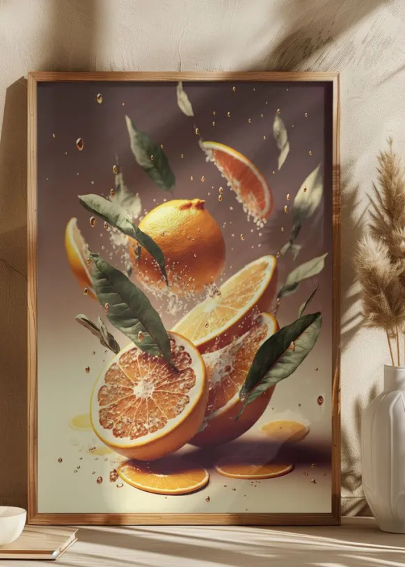 Fresh Oranges Poster (21x29.7 cm (A4))