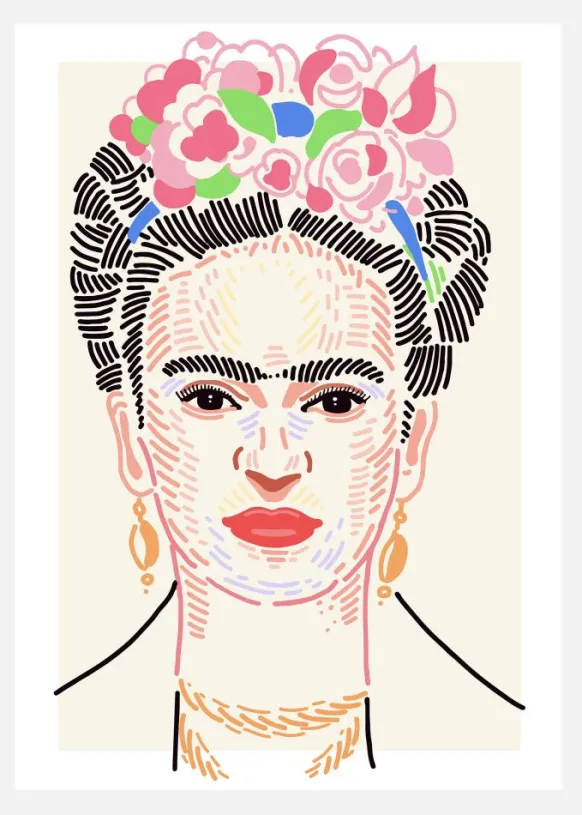 Frida Kahlo Ll Canvastavla (30x40 cm)