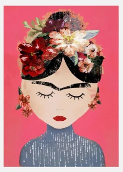 Frida (pink Version) Canvastavla (30x40 cm)