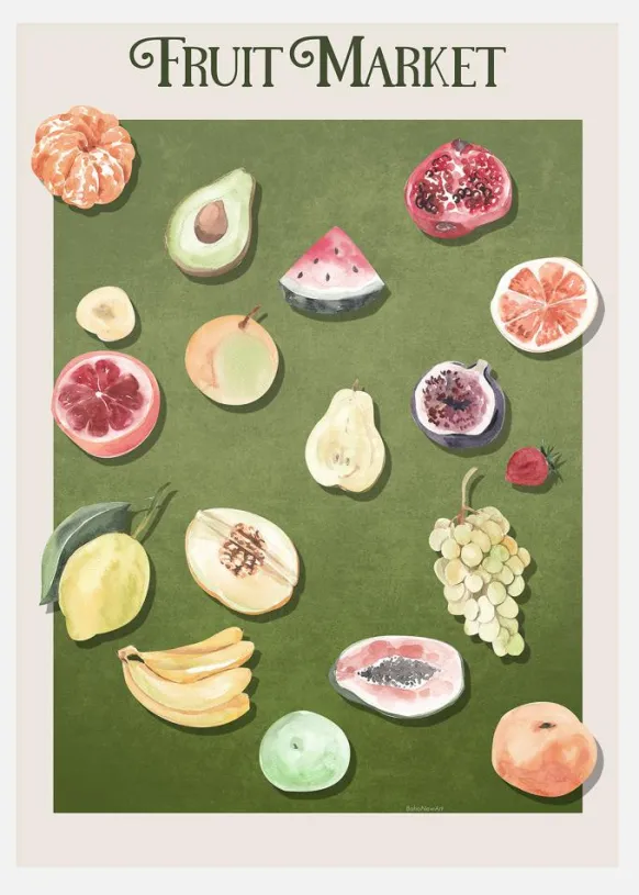 Fruit Market Canvastavla (30x40 cm)