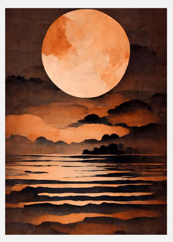 Full Moon Canvastavla (30x40 cm)