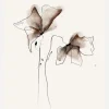 Funky Flowers Digital Watercolor Painting Canvastavla (30x40 cm)