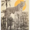Giant Tiger In Ruins Canvastavla (30x40 cm)