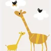 Giraffe - Beige Canvastavla (30x40 cm)