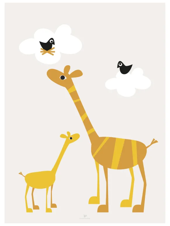 Giraffe - Beige Poster (50x70 cm)