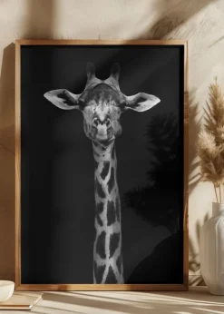 Giraffe Portrait Poster (21x29.7 cm (A4))