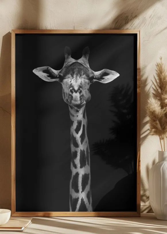 Giraffe Portrait Poster (21x29.7 cm (A4))