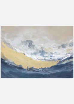 Golden Horizon Wave Canvastavla (30x40 cm)