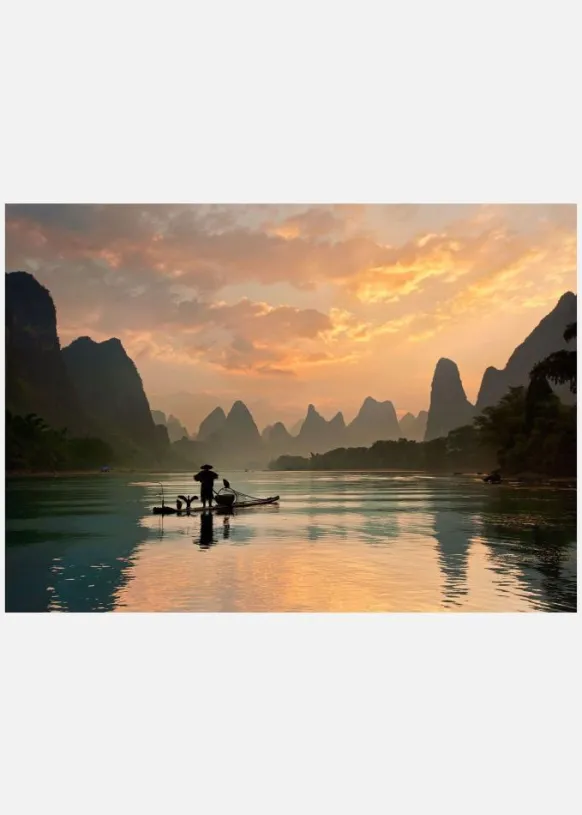 Golden Li River Canvastavla (30x40 cm)