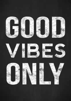 Good vibes only - Svart Poster (21x29.7 cm (A4))