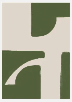 Green Beige Modern Canvastavla (30x40 cm)