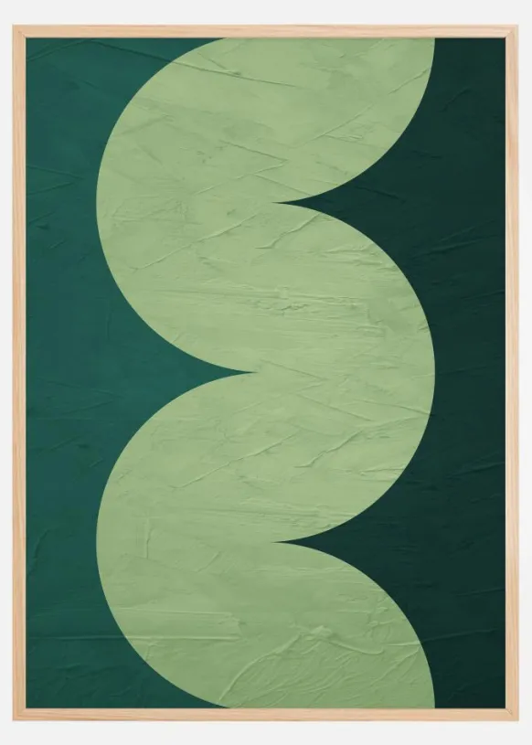 Green Circles Poster (21x29.7 cm (A4))
