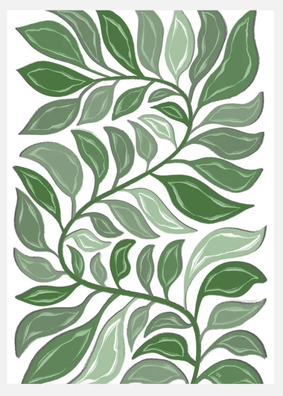 Green Plant Canvastavla (30x40 cm)