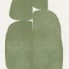 Green Stones Composition Canvastavla (30x40 cm)
