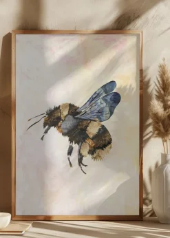 Grunge Watercolour Bee Poster (21x29.7 cm (A4))