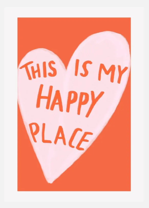 Happy Place Canvastavla (30x40 cm)