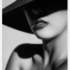Hat And Shadow Canvastavla (30x40 cm)