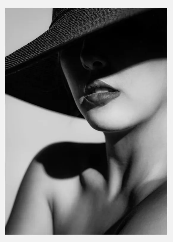 Hat And Shadow Canvastavla (30x40 cm)