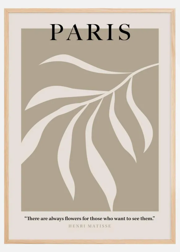 Henri Matisse - Paris Art Beige Poster (21x29.7 cm (A4))