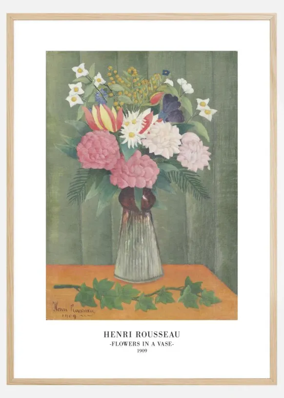 Henri Rousseau - Flowers In a Vase Poster (21x29.7 cm (A4))