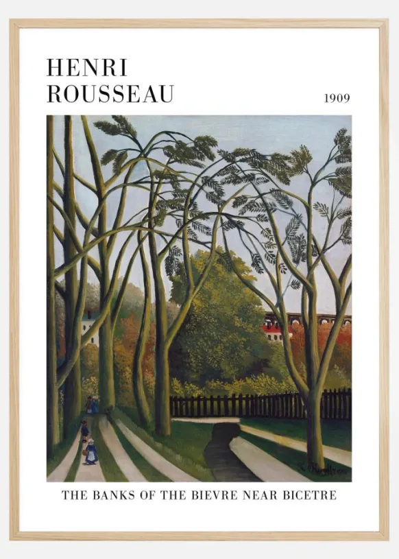 Henri Rousseau - The Banks Of The Bier Near Bicetre Poster (21x29.7 cm (A4))