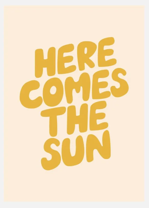 Here Comes The Sun Fbedd9 Canvastavla (30x40 cm)