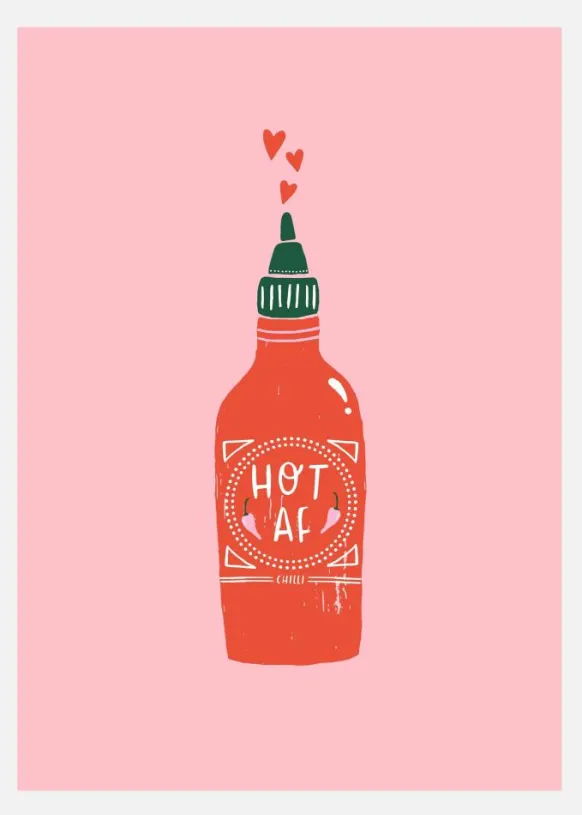 Hot Af Canvastavla (30x40 cm)