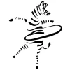 Hula Hoop Zebra Poster (21x29.7 cm (A4))