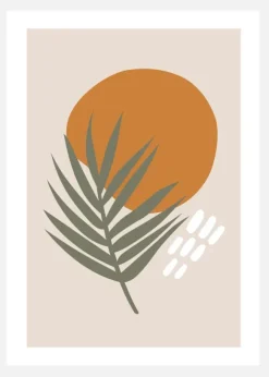 Illustrated Palm Canvastavla (30x40 cm)