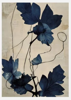 Indigo Flower Canvastavla (30x40 cm)