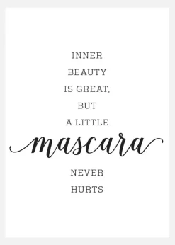 Inner Beauty Is Great, But A Little Mascara Never Hurts Canvastavla (30x40 cm)