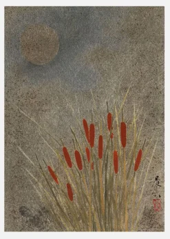 Japanese Grass Field At Night (1807a1891) Full Canvastavla (30x40 cm)