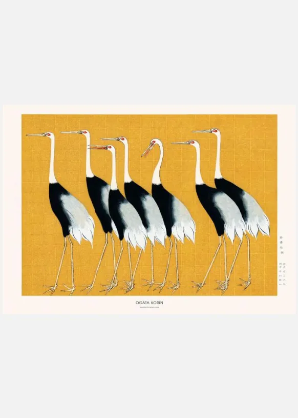 Japanese Red Crown Crane Canvastavla (30x40 cm)