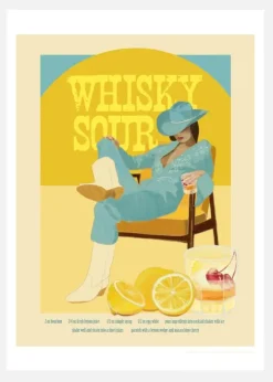 Jlr Cocktails Whiskysour Canvastavla (30x40 cm)