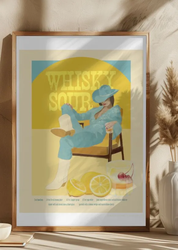 Jlr Cocktails Whiskysour Poster (21x29.7 cm (A4))