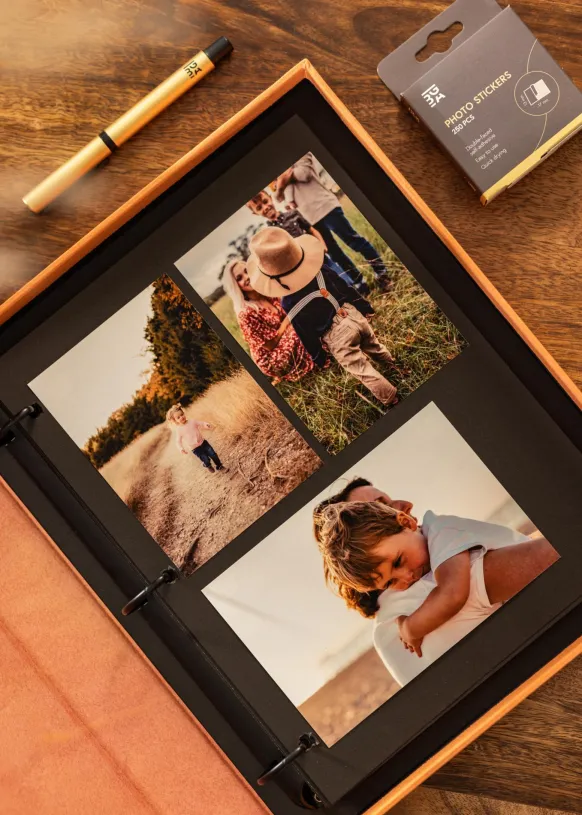 KAILA JE T'AIME - Coffee Table Photo Album (60 Svarta Sidor / 30 Blad)