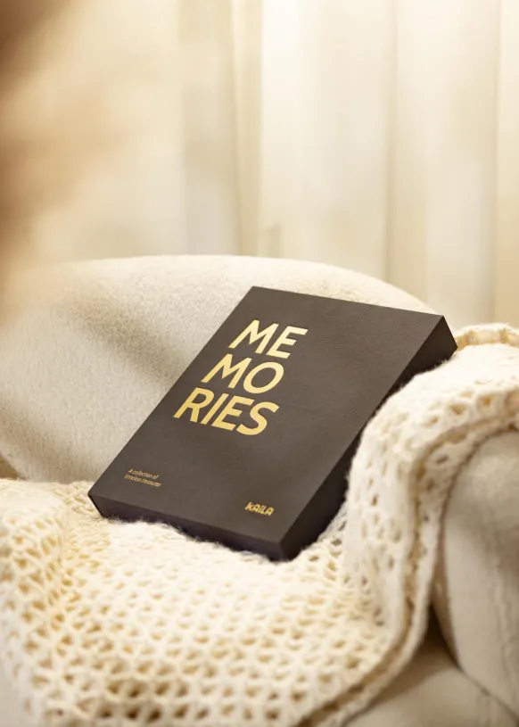 KAILA MEMORIES Black - Coffee Table Photo Album (60 Svarta Sidor / 30 Blad)
