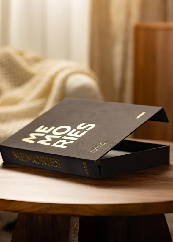 KAILA MEMORIES Black - Coffee Table Photo Album (60 Svarta Sidor / 30 Blad)